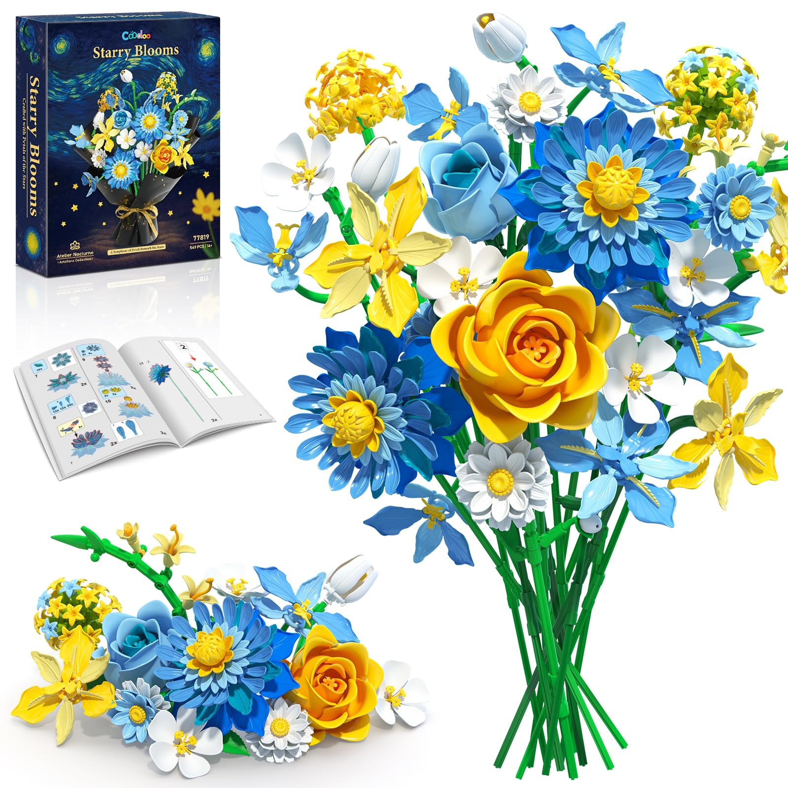 Amazon.com: Starry Blooms Flower Bouquet Building Set, Compatible